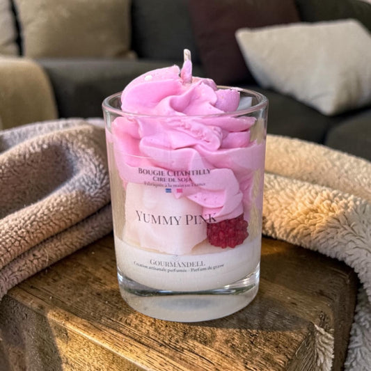 Bougie chantilly parfum Yummy Pink
