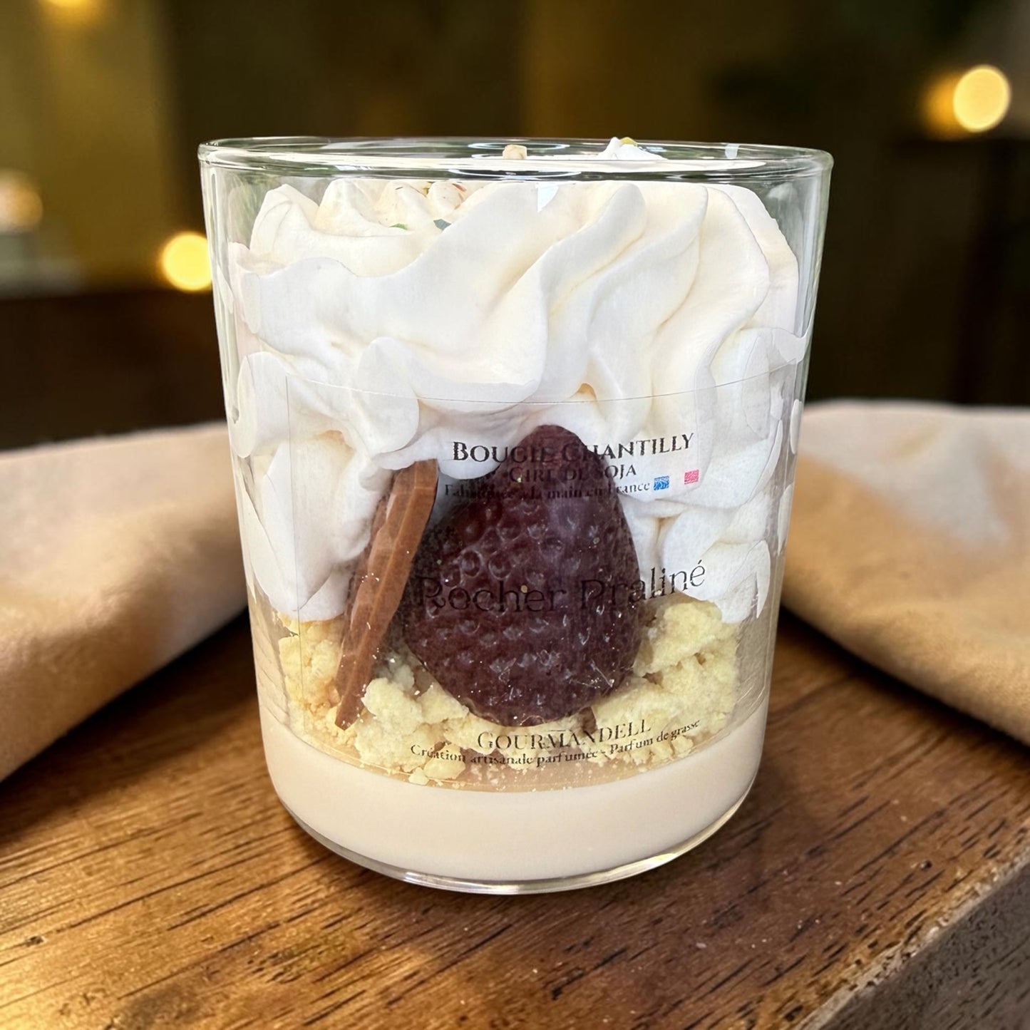 🍫 Bougie parfumée Rocher Praliné