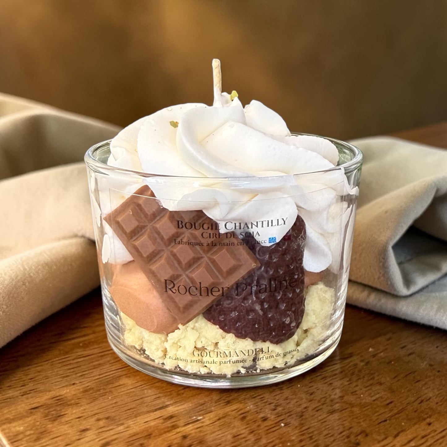 🍫 Bougie parfumée Rocher Praliné