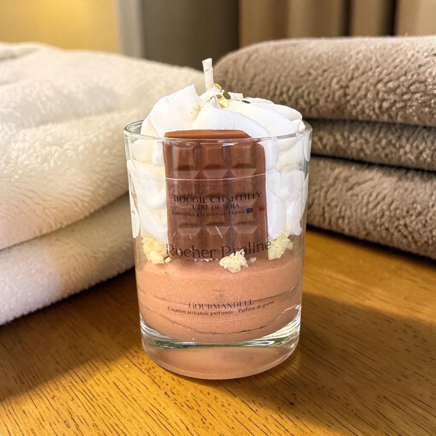 🍫 Bougie parfumée Rocher Praliné