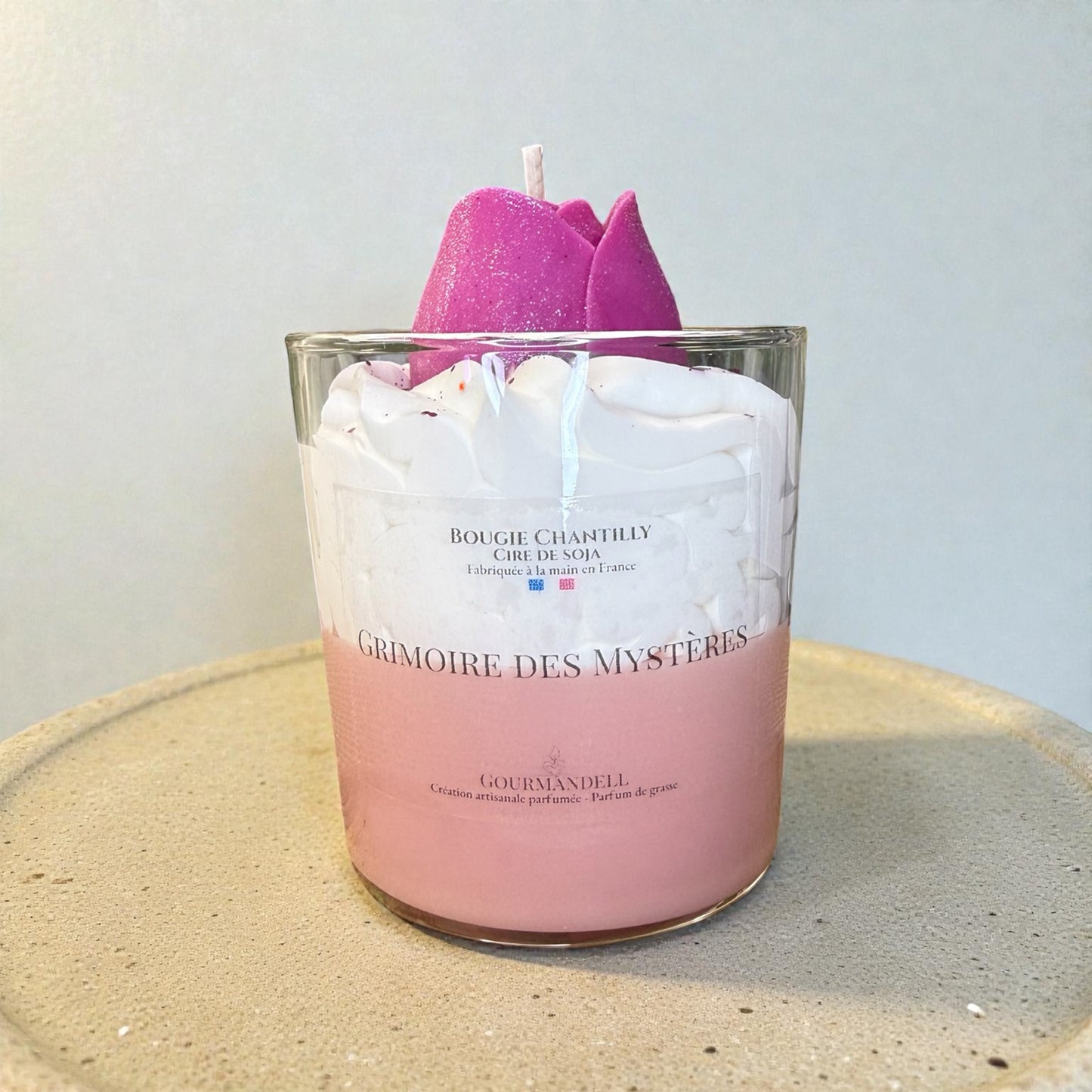 Bougie Chantilly Grimoire des Mystères – Bougie parfumée artisanale