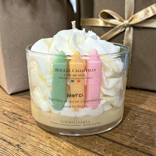 Bougie Chantilly Merci – Parfum Crème Solaire