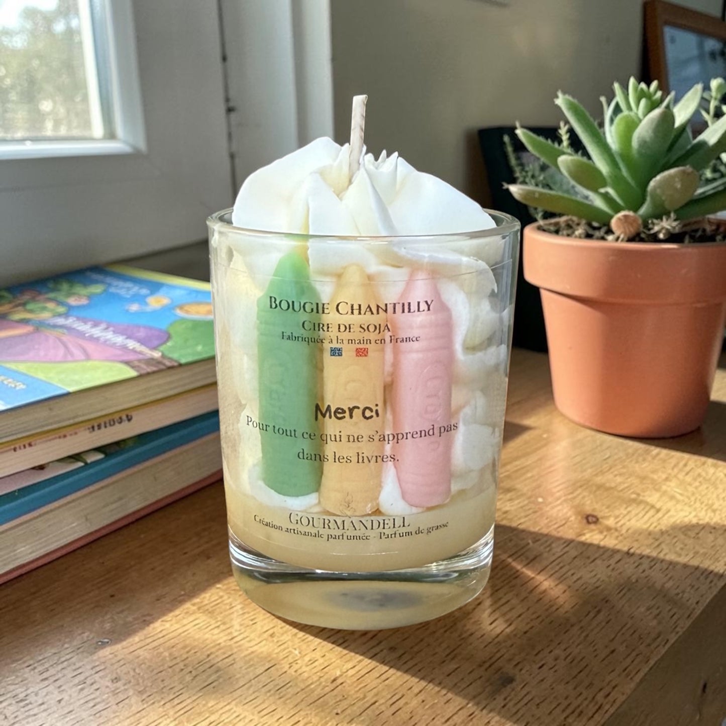 Bougie Chantilly Merci – Parfum Crème Solaire