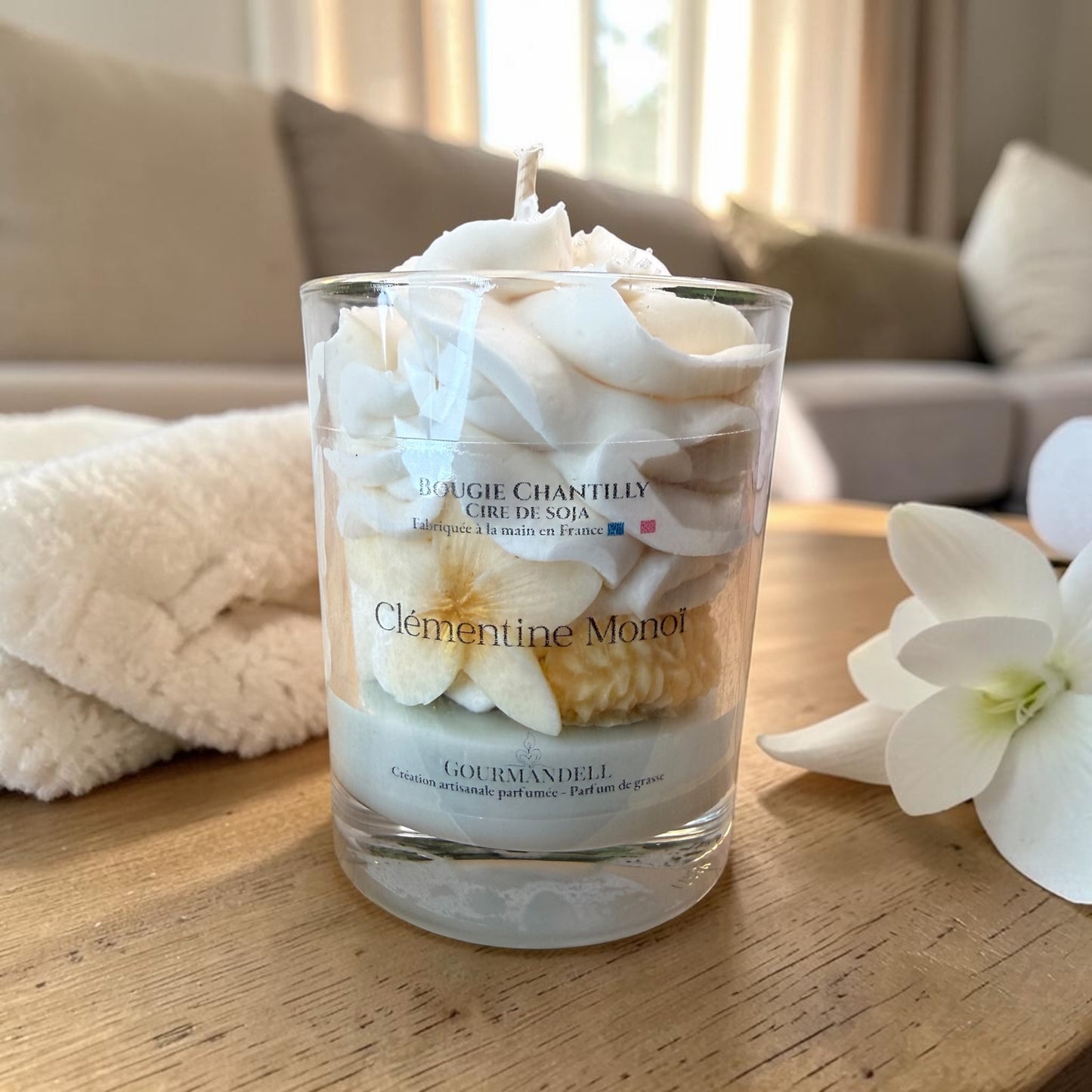 Bougie Chantilly Clémentine Monoï