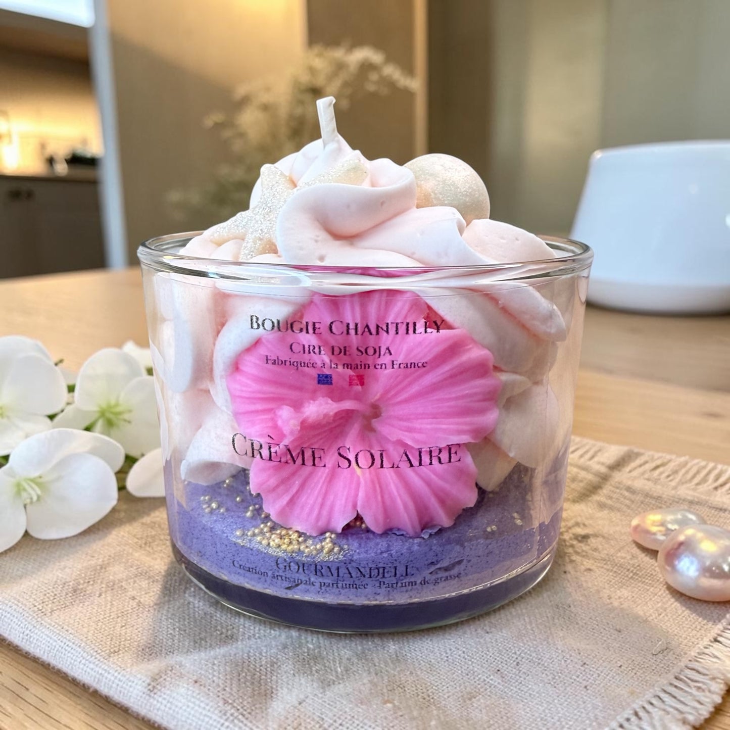 Bougie Chantilly Crème Solaire
