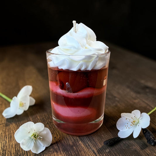Bougie Chantilly Cerise Noire