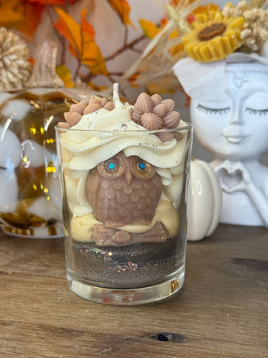 Bougies parfumées Hibou & Hérisson – Caramel Crémeux – Modèles uniques 170 g