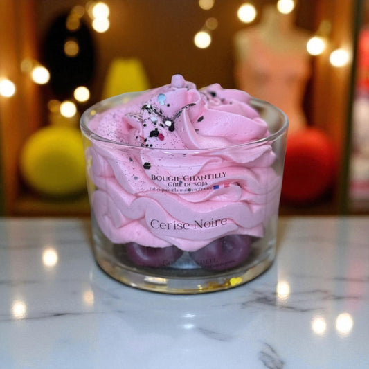 Bougie parfum Cerise Noire – Artisanale & Élégante